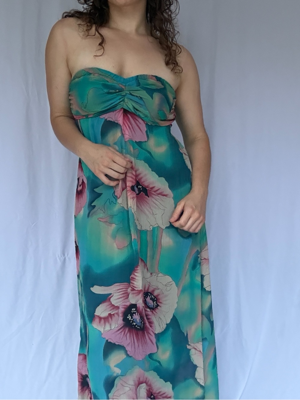 Xhilaration Strapless Floral Maxi Dress – Size Large